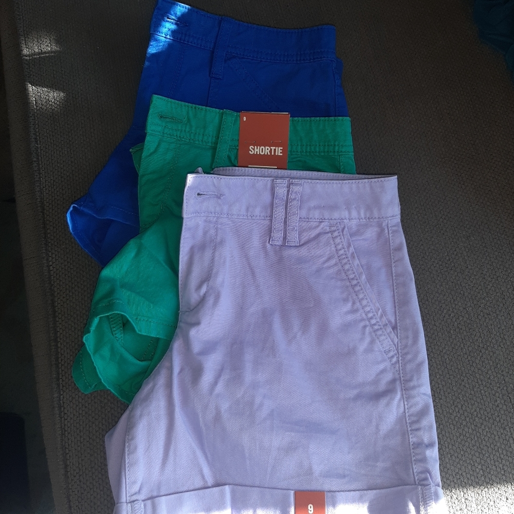 NWT Arizona Jean's Shorts  Size 9 ( 3 pairs)